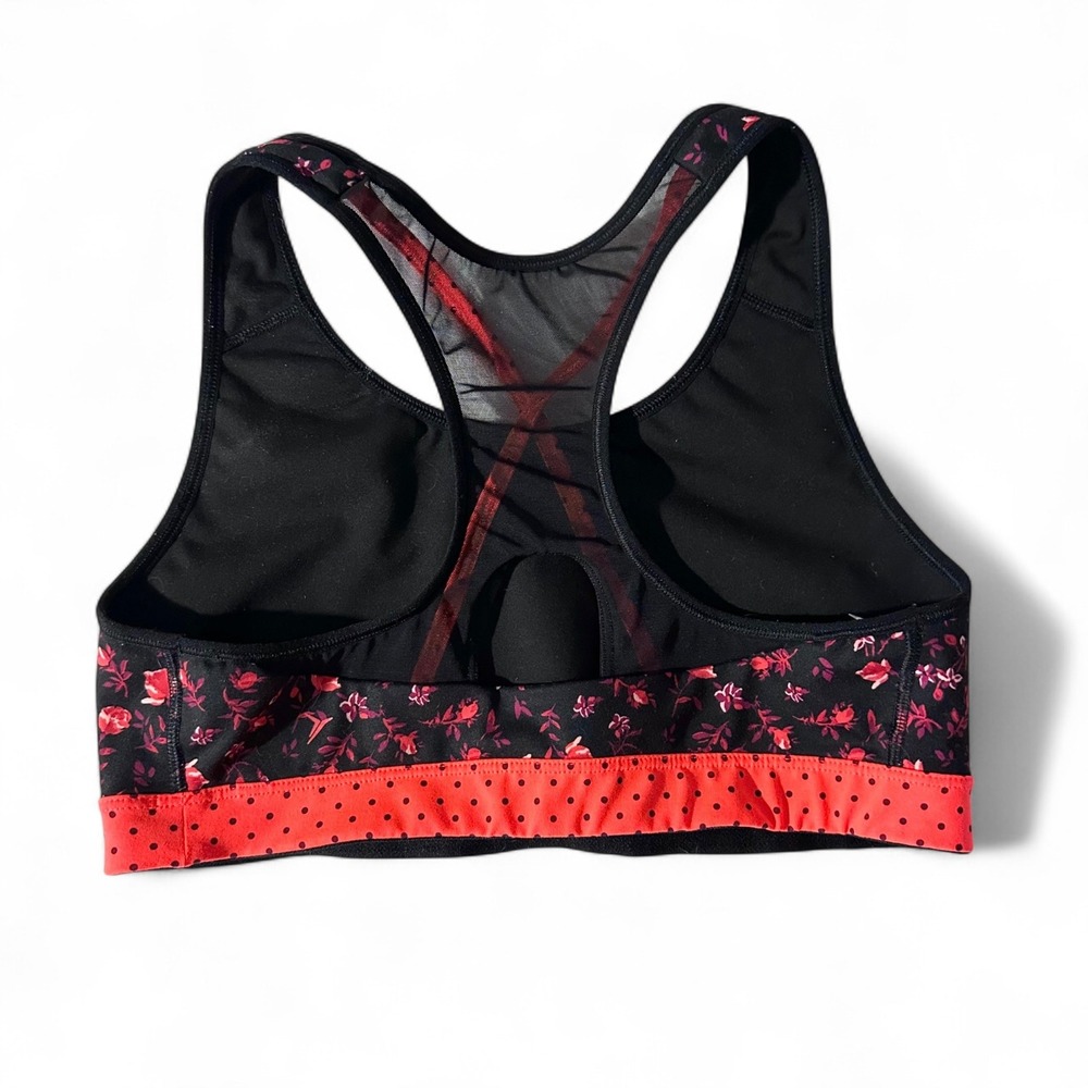 Floral Sports Bra‎ Medium Support Racerback Activewear Size Large - Picture 5 of 9